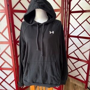 Under Armour Black Pullover Hoodie with White Logo Accent